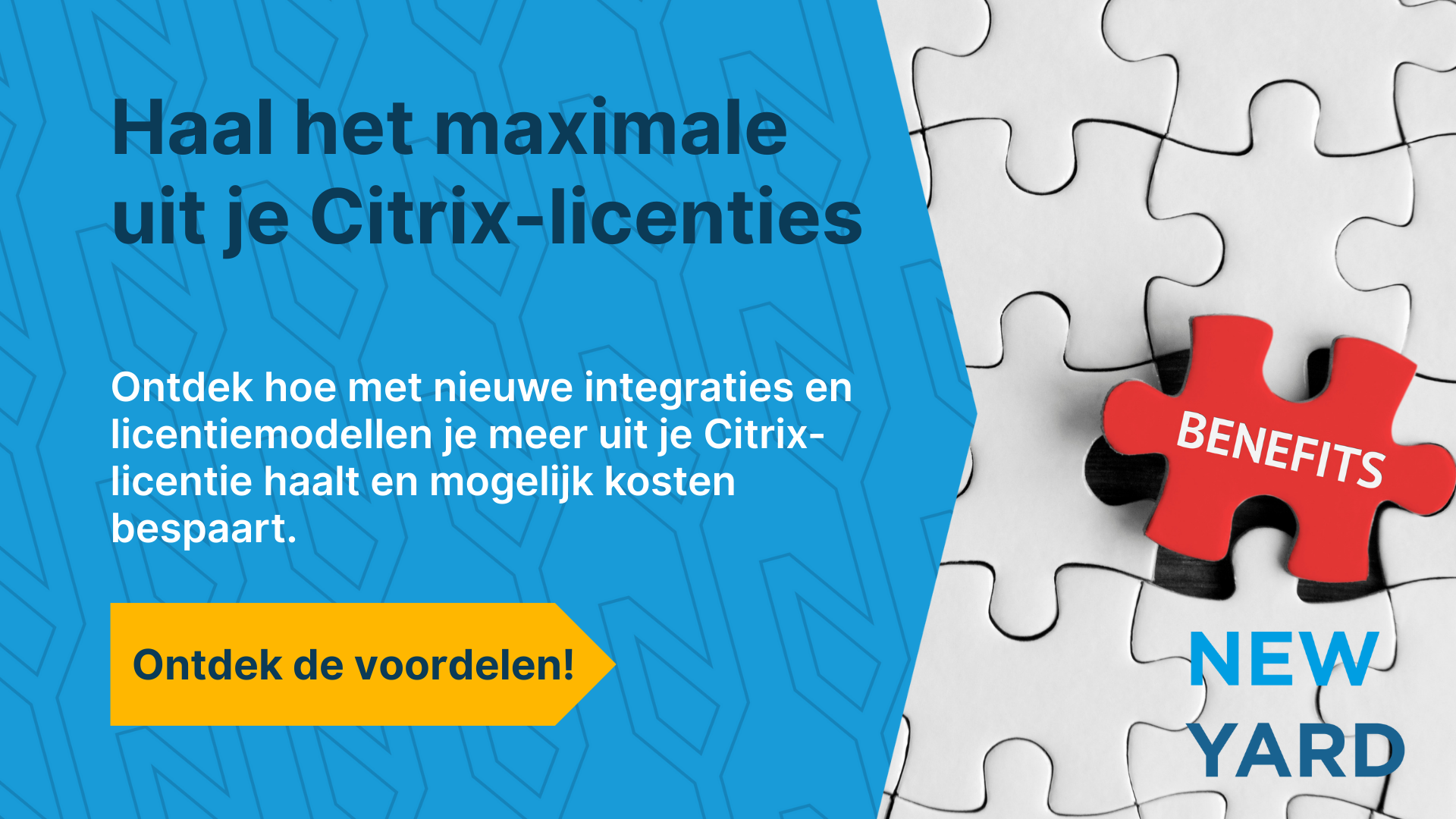 Een moderne werkplek met meerdere beeldschermen, waarop Citrix-applicaties draaien. Het scherm toont een dashboard met licentie-optimalisaties en IT-beveiliging